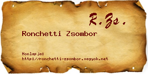 Ronchetti Zsombor névjegykártya